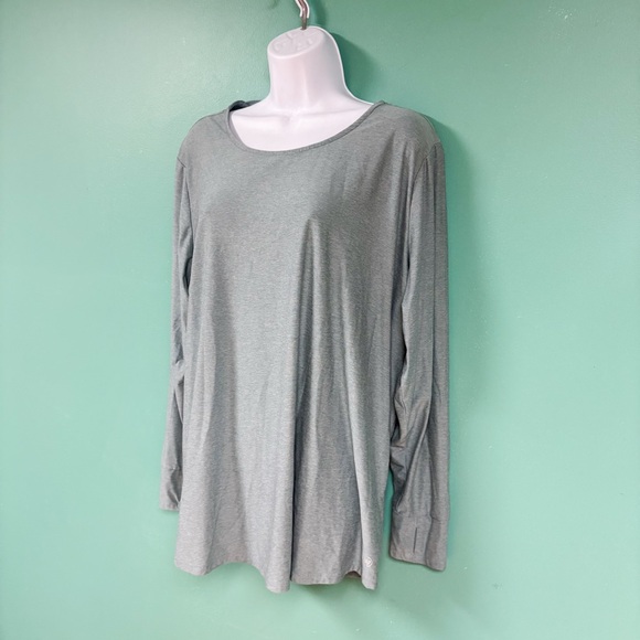 We Wander Light Turquoise Audrina Performance Criss Cross Back Workout Top 2X - Picture 4 of 8